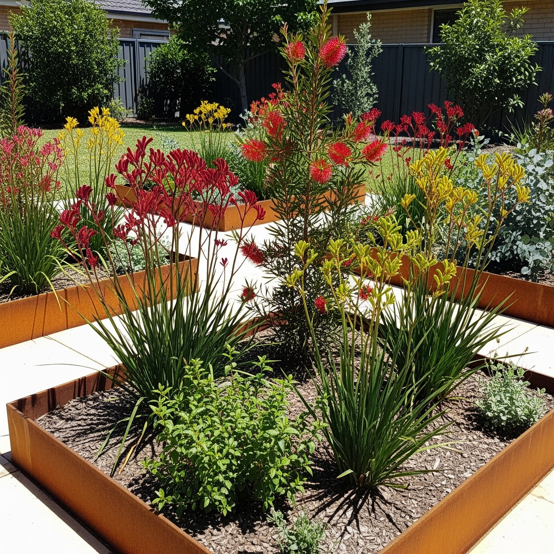 Bedkanter i cortenstål